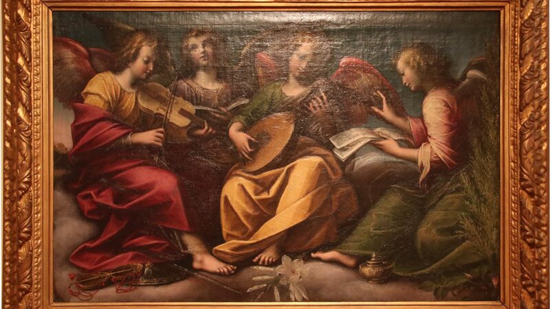 Angeli musicanti, dipinto di Orsola Maddalena Caccia al Museo civico di Casale Monferrato