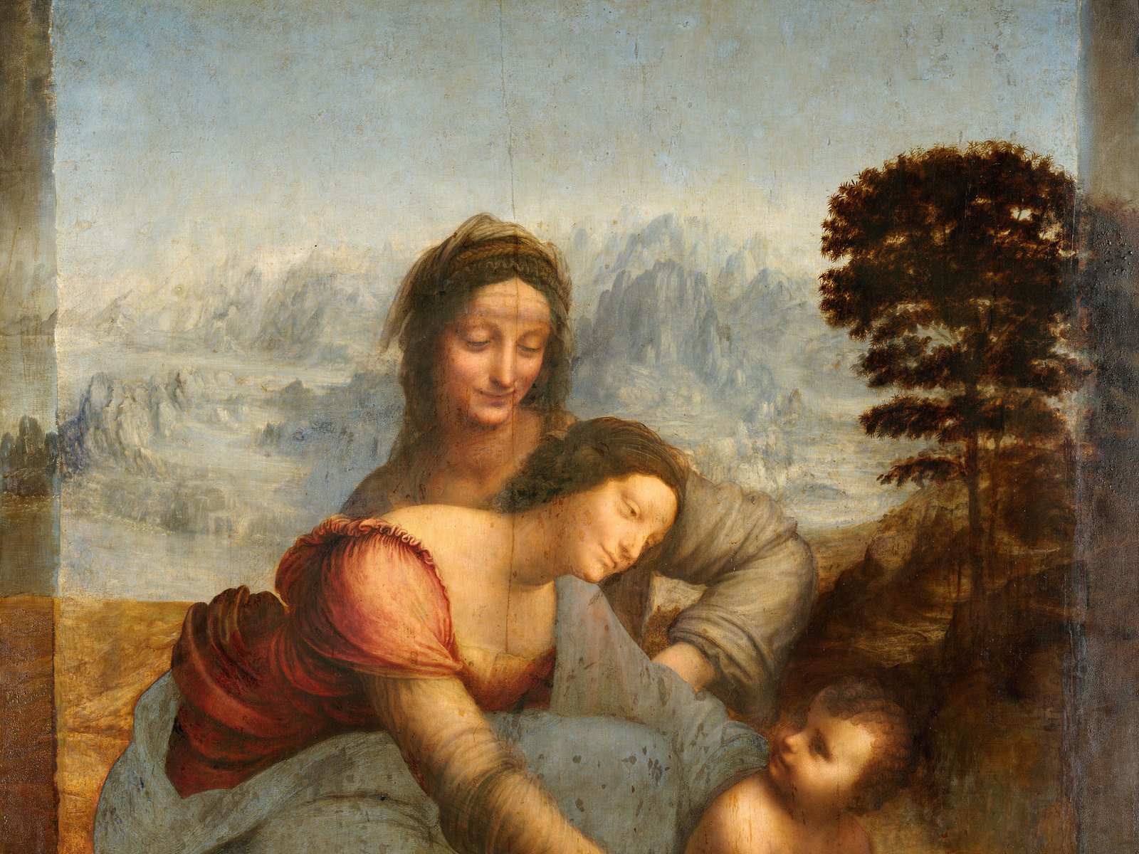 Sant'Anna con la Vergine e il Bambino, dipinto di Leonardo da Vinci