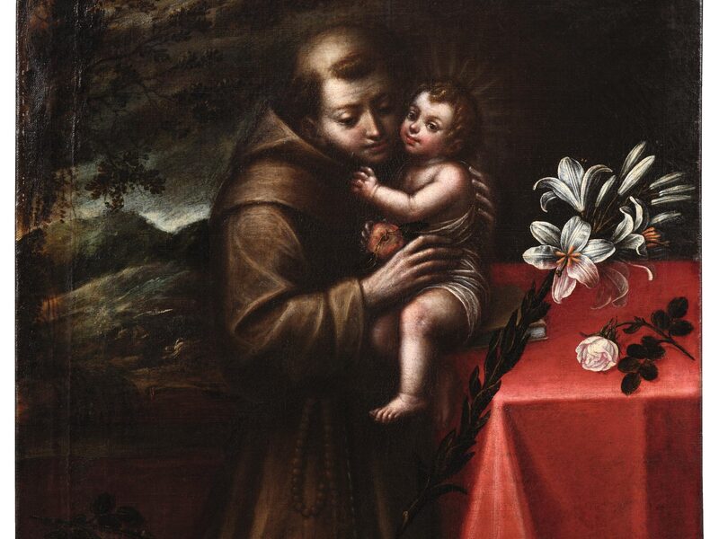 La visione di Sant'Antonio di Padova, dipinto di Orsola Maddalena Caccia