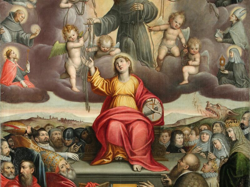 L'Allegoria francescana di Guglielmo Caccia, con San Francesco d'Assisi tra angeli e santi, nella chiesa di San Francesco a Moncalvo
