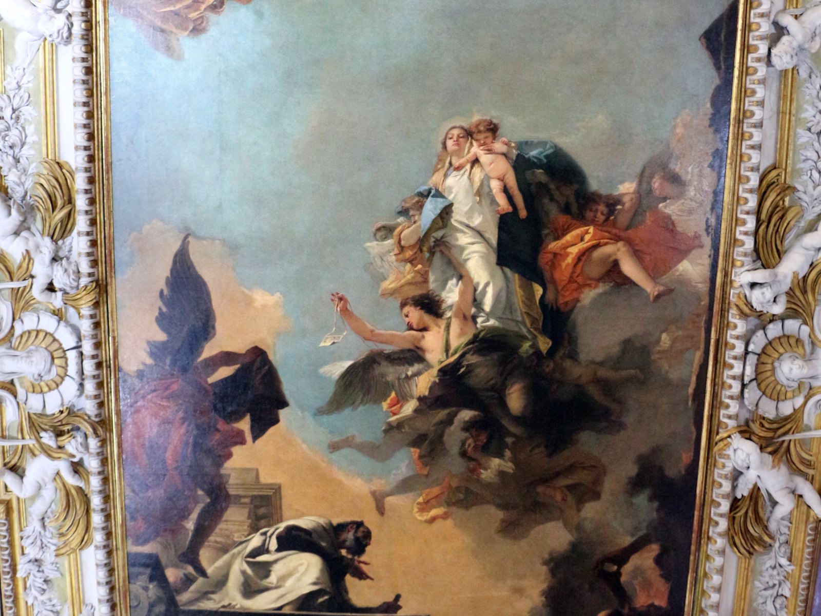 La Madonna del Carmine dona lo scapolare a san Simone Stock, dipinto di Giambattista Tiepolo (1749)